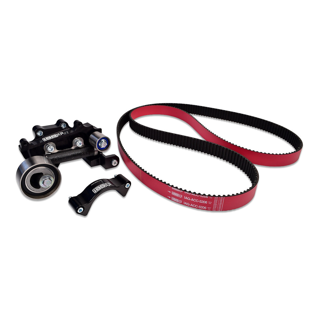 IAG Timing Guide, Comp Tensioner & Racing Timing Belt Kit for 02-14 WRX, 04-21 STI, 04-13 FXT, 05-12 LGT