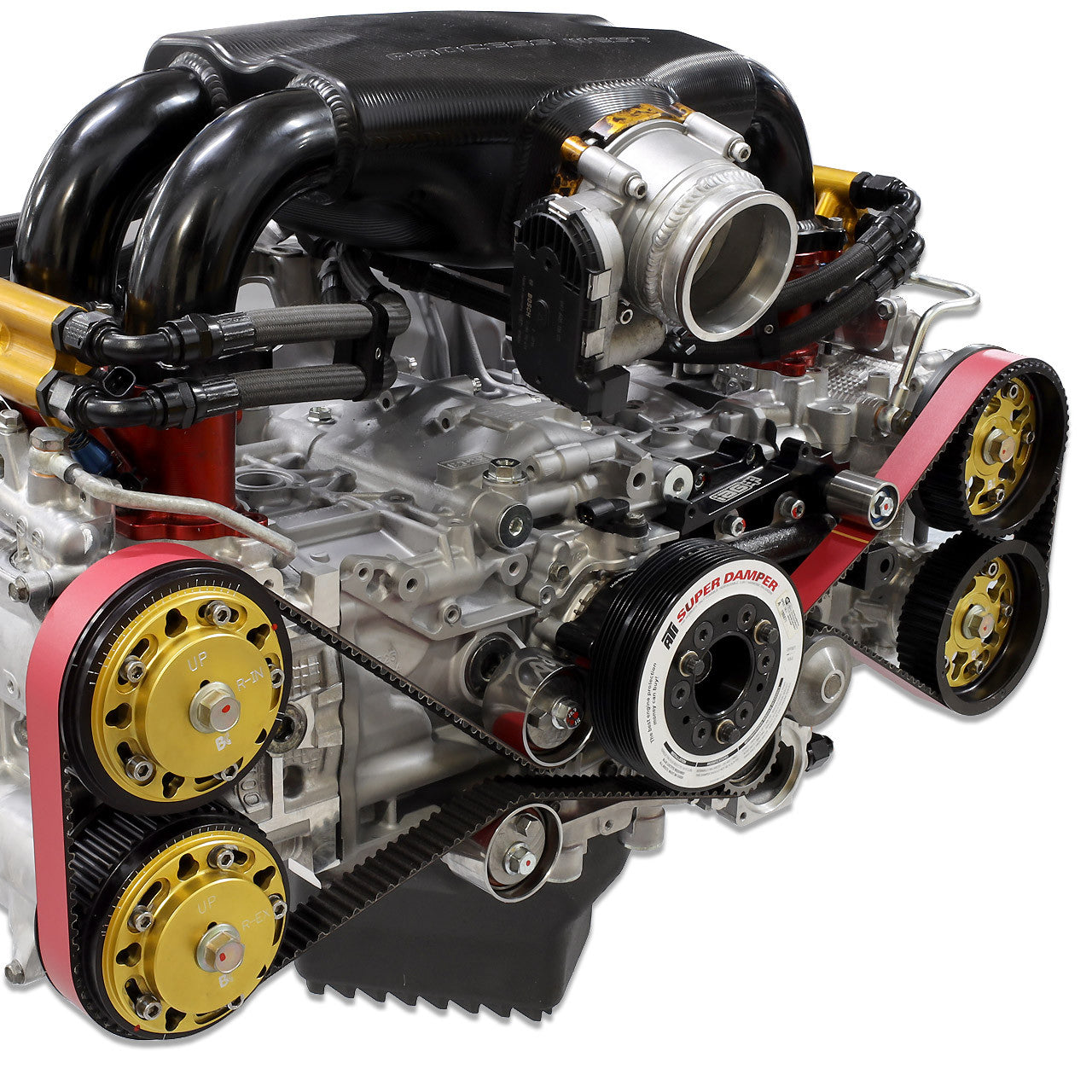 IAG Timing Guide, Comp Tensioner & Racing Timing Belt Kit for 02-14 WRX, 04-21 STI, 04-13 FXT, 05-12 LGT