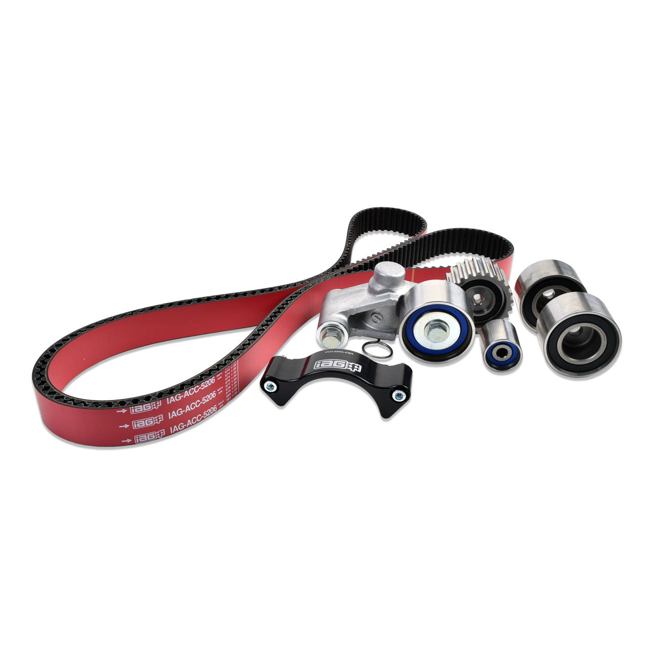 IAG Timing Belt Kit with IAG Racing Belt, Timing Guide, Idlers & Tensioner for 02-14 WRX, 04-21 STI, 05-12 LGT, 04-13 FXT