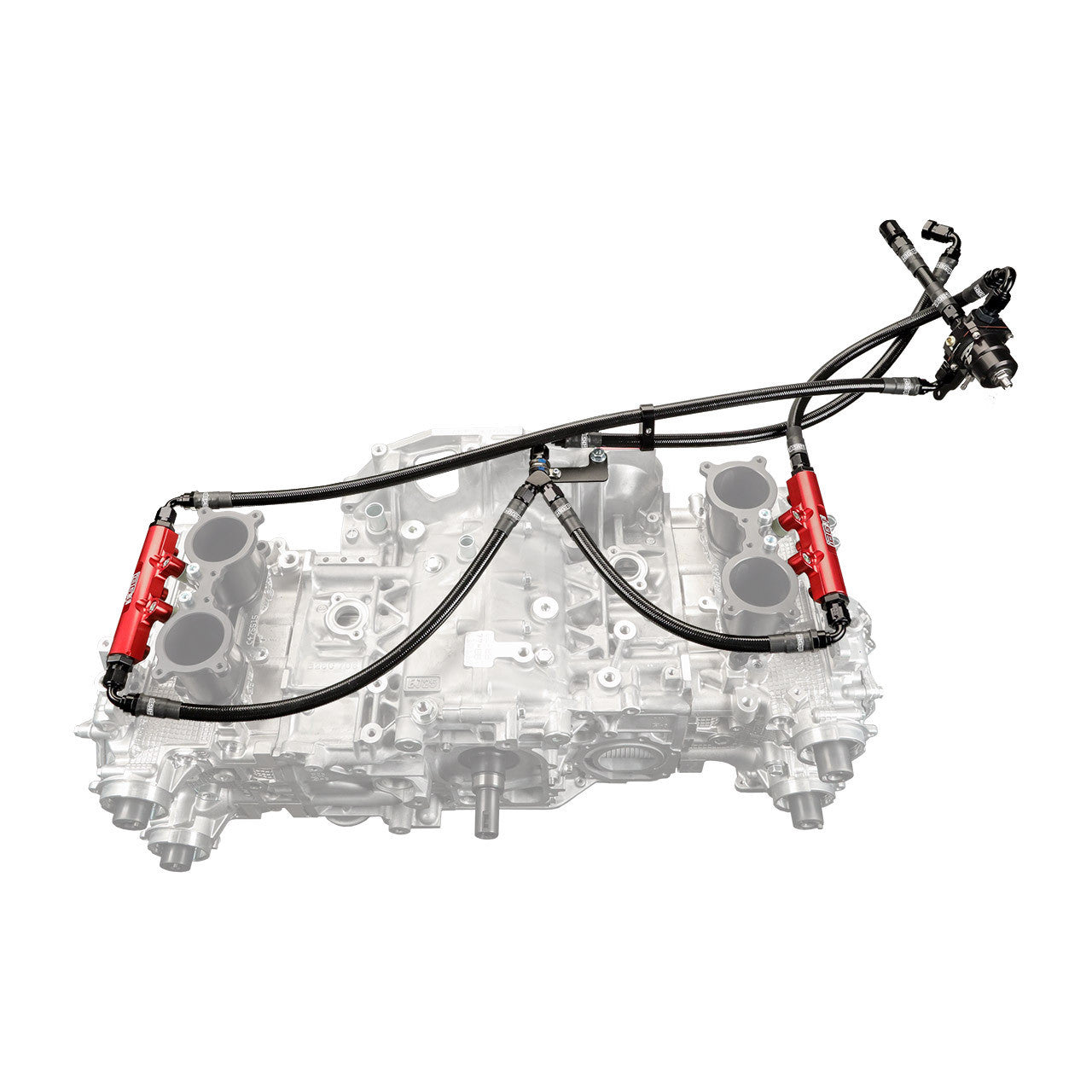 IAG PTFE Fuel System Kit w/ Aeromotive FPR, IAG Fuel Rails for 08-14 WRX, 08-21 STI