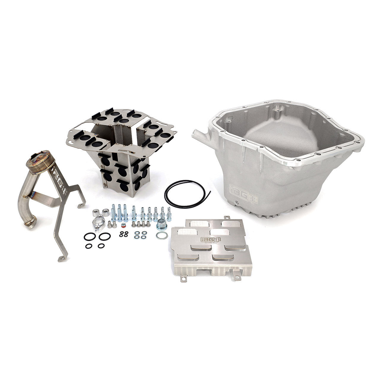 IAG EJ Competition Series Oil Pan Package (Silver Pan / Pickup / Comp Baffle / Windage Tray) For WRX, STI, LGT, FXT