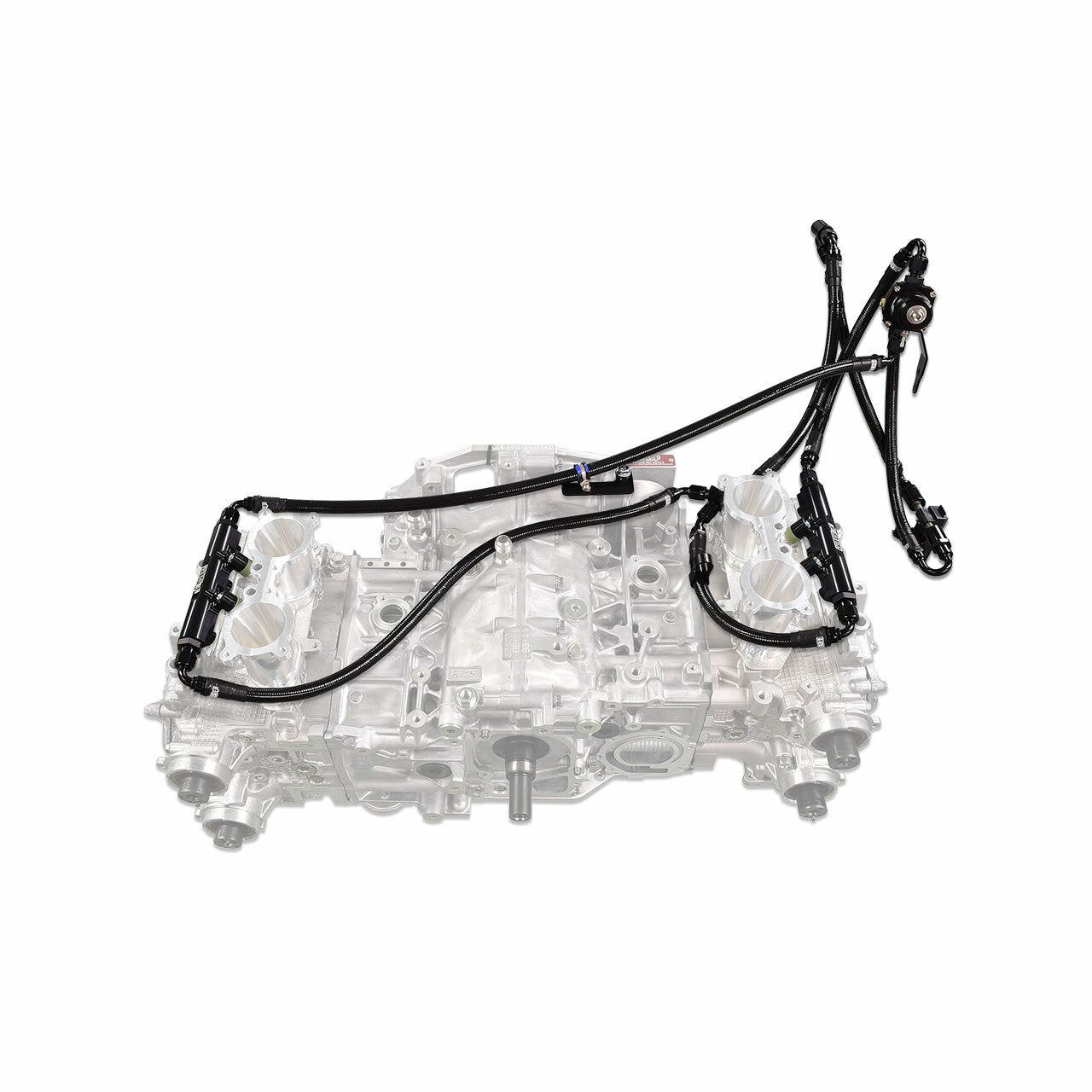 IAG PTFE Flex Fuel System Kit w/ Aeromotive FPR, IAG Fuel Rails for 08-14 WRX, 08-21 STI